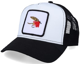 Quebec Fishing Fly Patch White/Black Trucker - Iconic