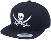 Jolly Roger Pirate Black Snapback