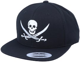 Jolly Roger Pirate Black Snapback - Iconic