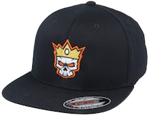 Skull Crown Flat Brim Black Fitted - Iconic