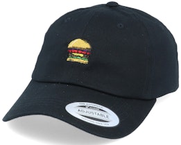 Tasty Burger Organic Dad Cap Black Adjustable - Iconic