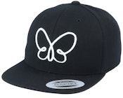 Kids 3D Butterfly Black Snapback
