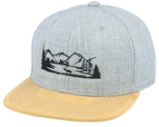 Deer Nature Silhouette Grey/Suede Snapback