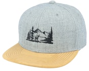 Buck Nature Silhouette Grey/Suede Snapback
