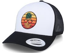 Pineapple Sunset Retro Black/White Trucker - Iconic
