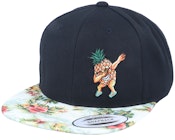 Dabbing Pineapple Black/Floral Mint Snapback