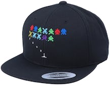 Invasion From Space Black Snapback - Gamerz