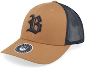 Old English B Retro 2 Tone Caramel/Black Trucker