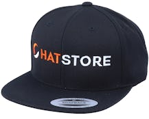 Horizontal Logo Black Snapback - Hatstore