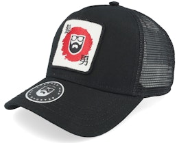 Kanji Logo Patch Black Trucker - Bearded Man