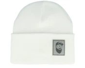 Cap Man Patch White Beanie