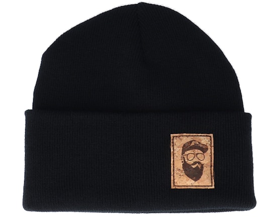 Gorros Cap Man Patch Black Beanie - Bearded Man