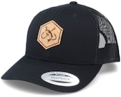 Fishing Hooks Patch Black Trucker