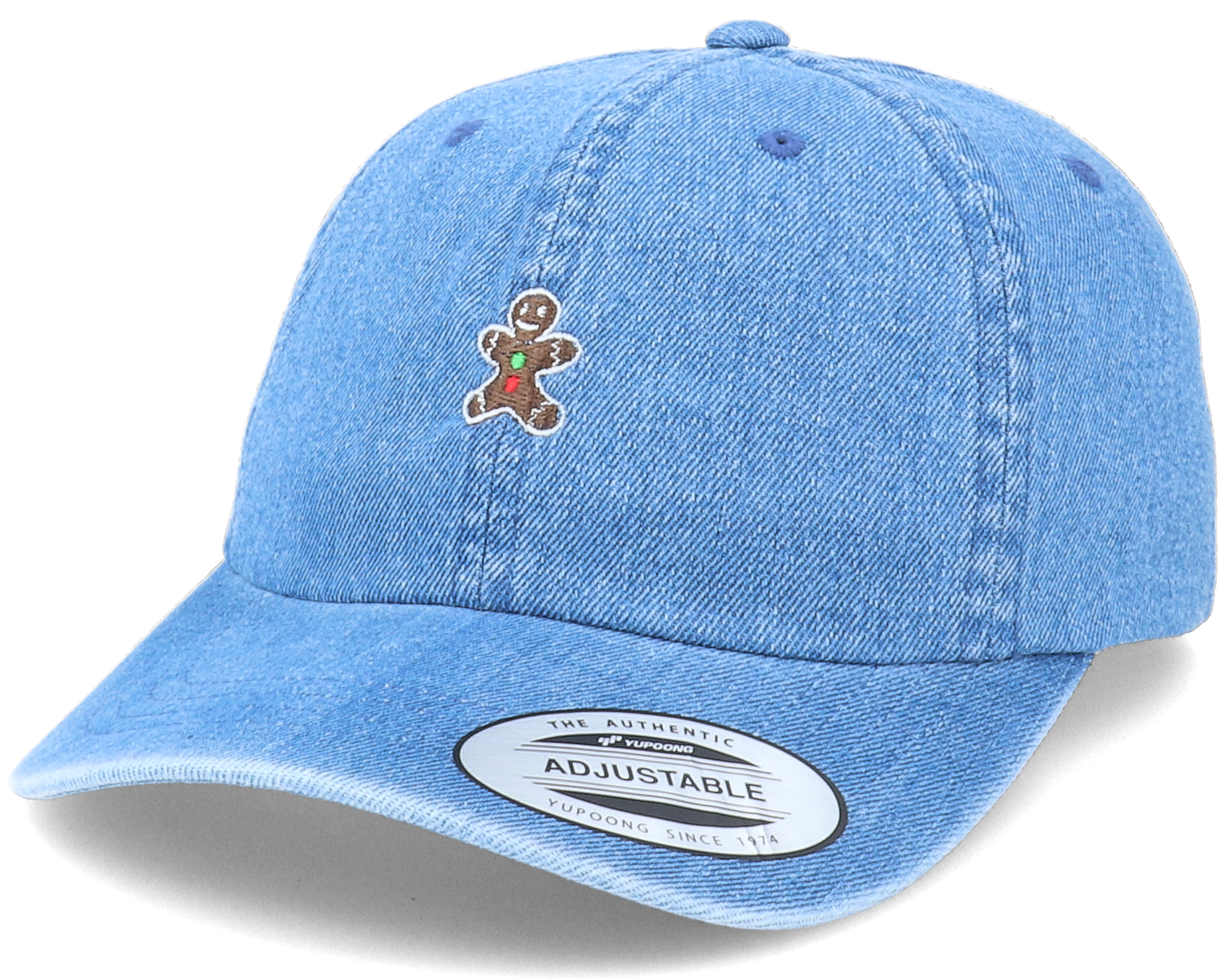 Christmas Gingerbread Cookie Blue Denim Dad Cap