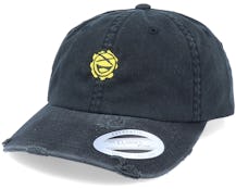 Laughing XD Smiley Ripped Black Dad Cap - Abducted