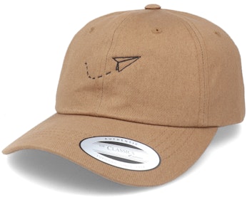 Tiny Paper Plane Tan Dad Cap