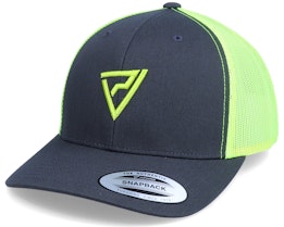 Logo 3D Classic 2-Tone Charcoal/Neon Trucker - Padelville