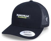 Logo Box Classic 2-Tone Black Trucker - Padelville