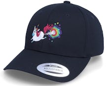 Rainbow Farting Unicorn Curved Black Adjustable - Unicorns