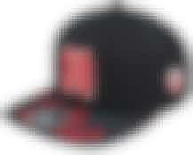 Monogram Black/Rose Red Snapback - Bearded Man