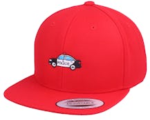 Kids Police Car Red Snapback - Kiddo Cap