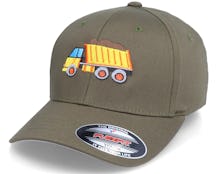 Kids Dump Truck Olive Flexfit - Kiddo Cap