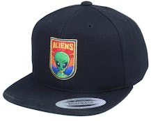 Kids Aliens Logo Black Snapback - Kiddo Cap