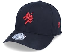 Red  Dragon Logo Black Flexfit - Critiql Hit