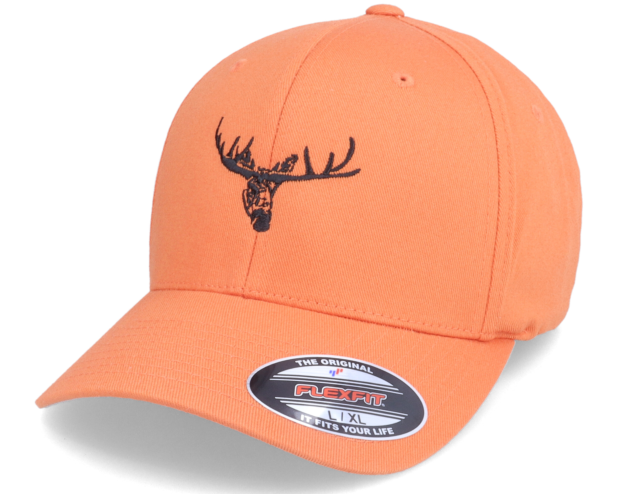 Moose Head Orange Flexfit Hunter Keps