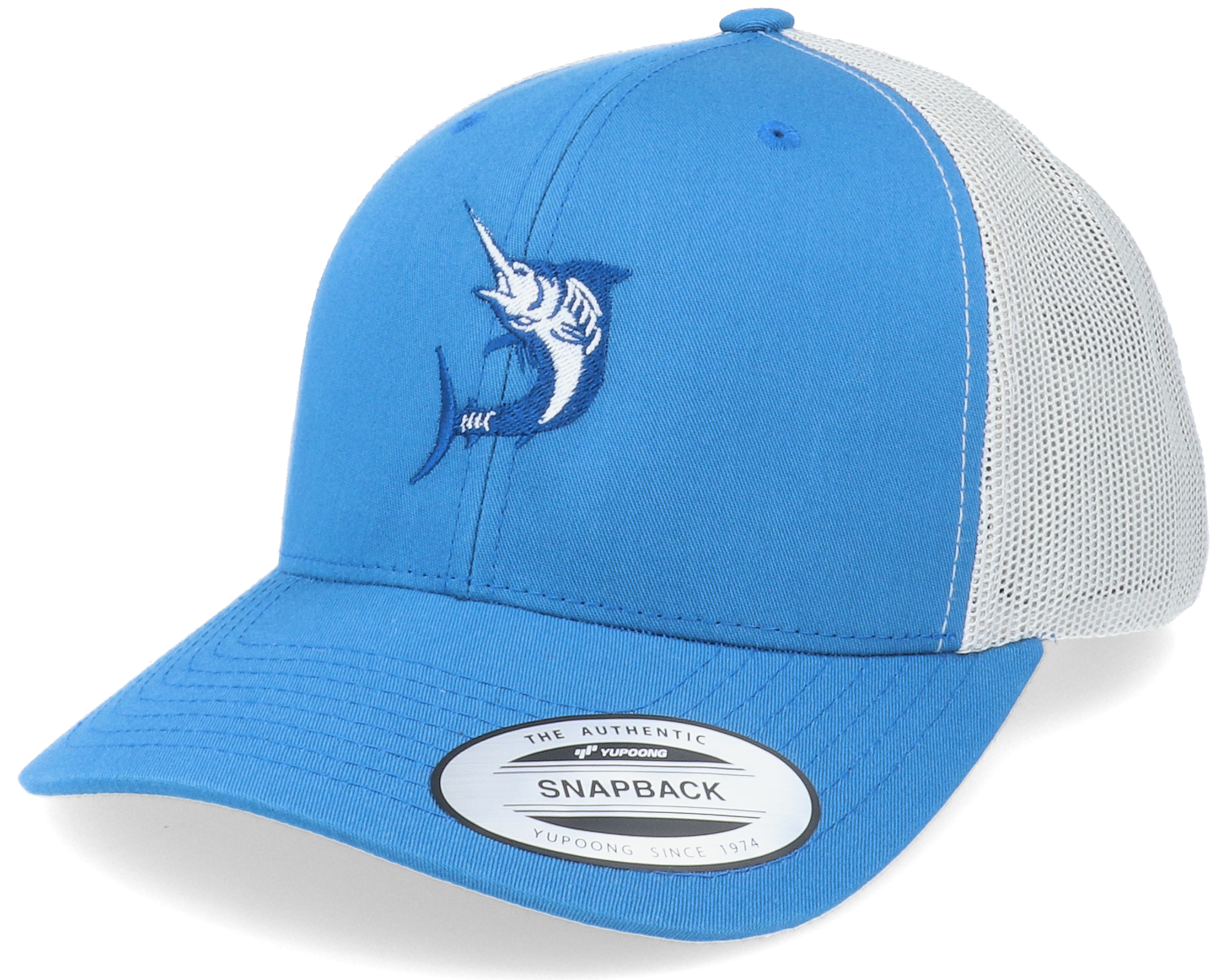 Blue Marlin Fishing Steel Blue/Silver Trucker - Skillfish cap