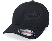 Flame Bike Logo Black On Black Flexfit