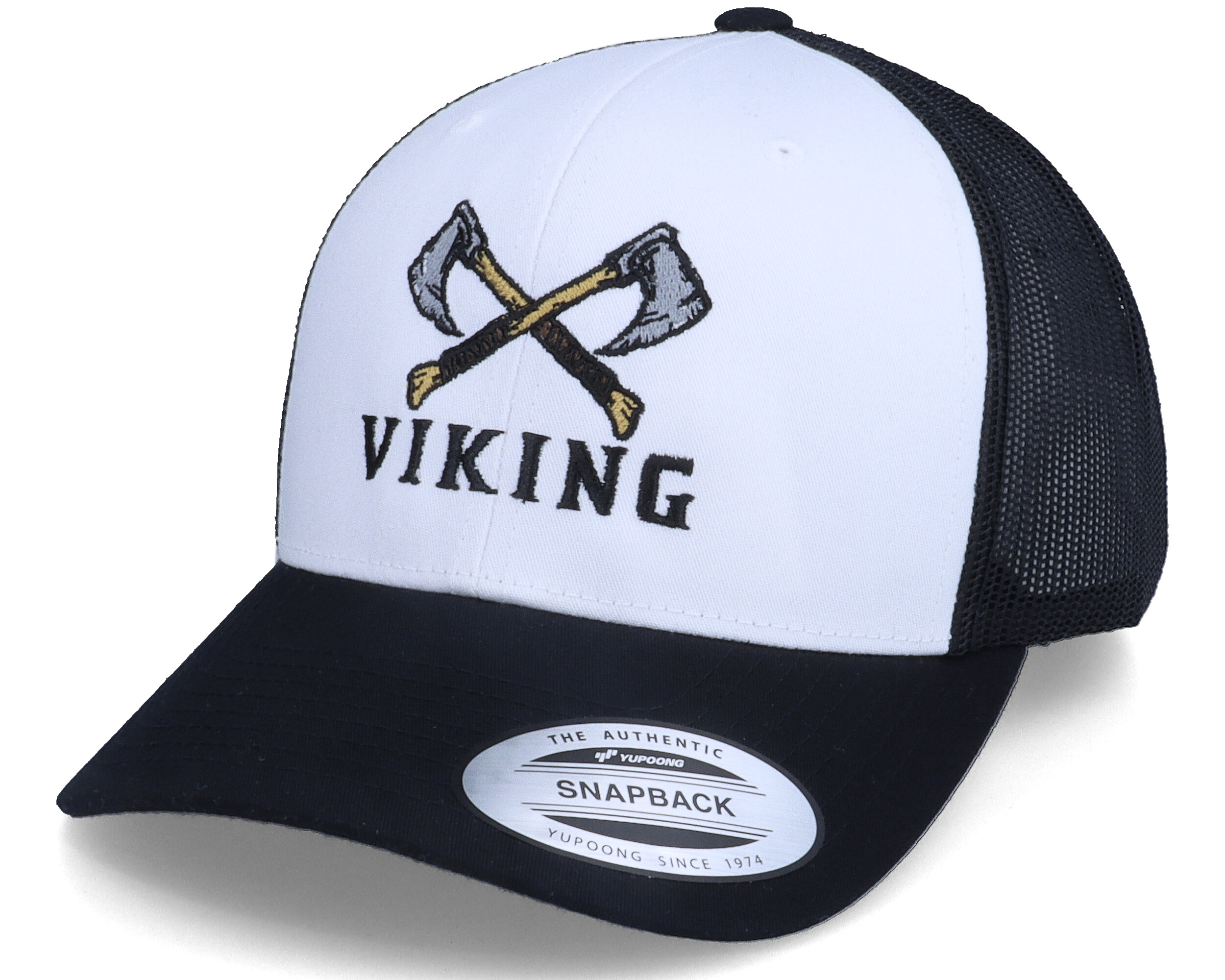 Vikings - Grey Trucker Cap - Viking Warrior Heather Grey/Maroon Trucker @ Hatstore