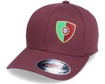 Kids Portugal Flag Shield Maroon Flexfit - Forza