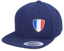 Kids France Flag Shield Navy Snapback - Forza