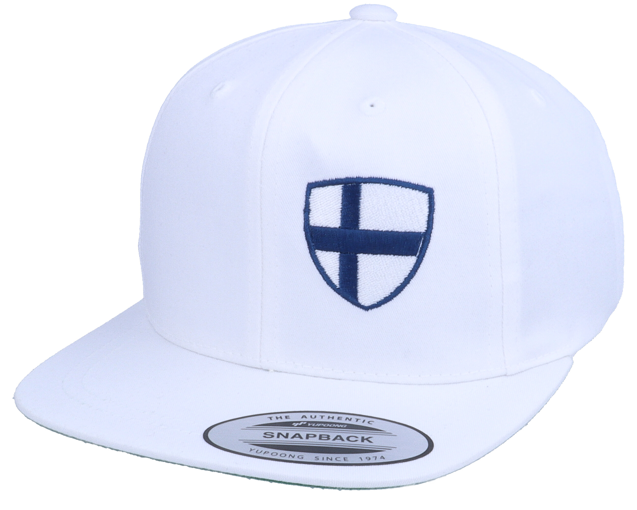 Kids Finland Flag Shield White Snapback