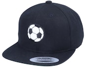 Kids Football Applique Black Snapback