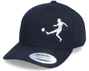 Kids Football Player Kick Black Adjustable
