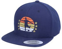 Kids Sunset Football Logo Navy Snapback - Forza