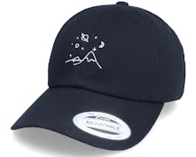 Mountain Space Gazing Black Dad Cap - Abducted