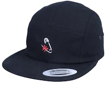 Hearts Safety Pin Black 5-Panel - Abducted