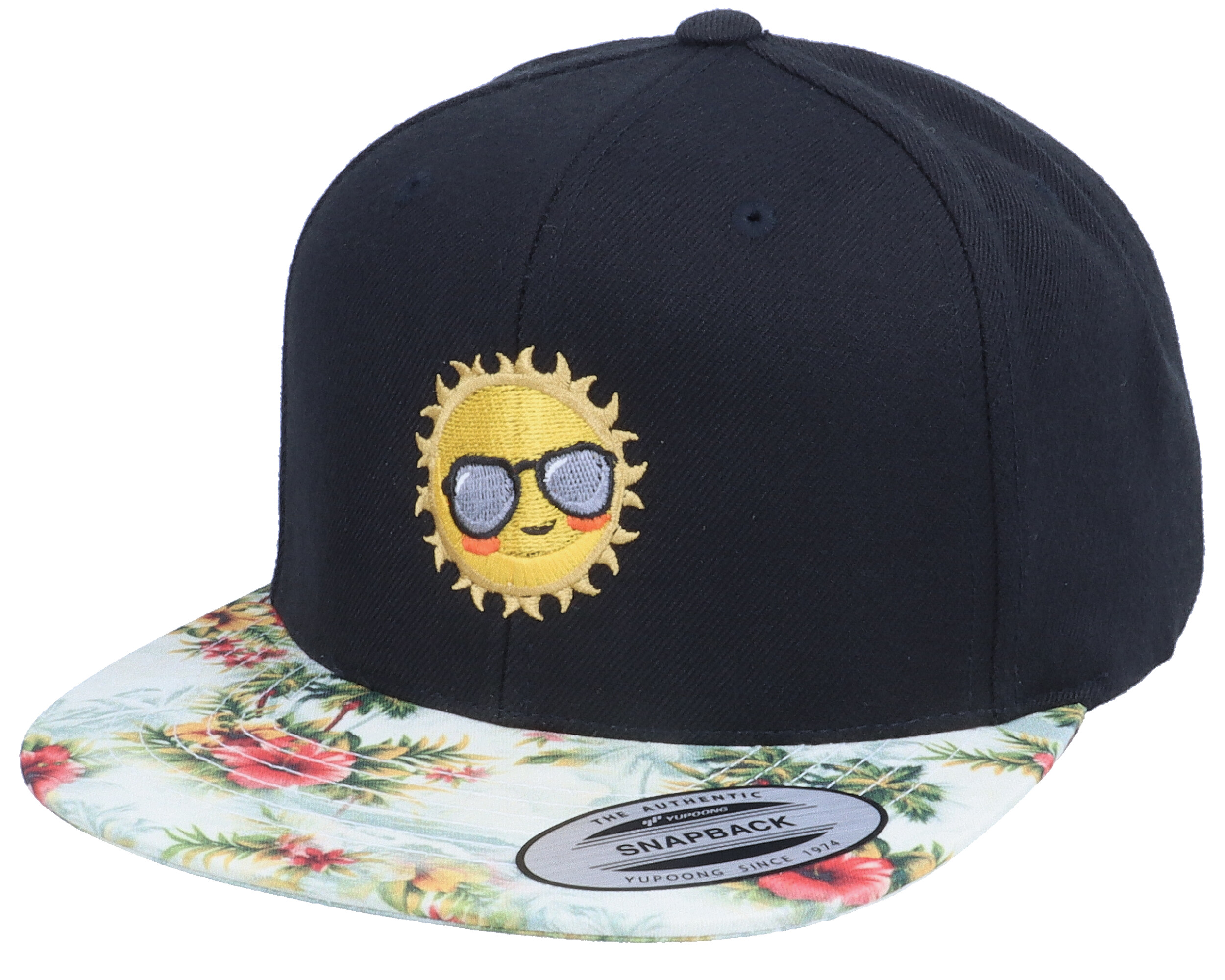 Sun Glasses Black/Floral Mint Snapback - Iconic cap | Hatstoreworld.com