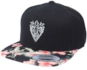 Summer Palm Tree Logo Black/Floral Snapback