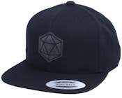 Charcoal D20 Patch Black Snapback