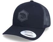 Charcoal Pike Fish Patch Black Trucker