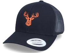 Red Deer Logo Black Trucker - Hunter