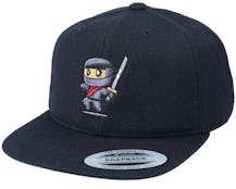 Ninja Silent Sweep Black Snapback - Kiddo Cap