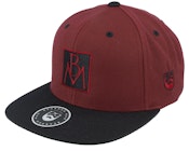 Box Monogram Maroon/Black Snapback