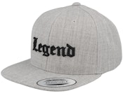 Kids Legend Old English 3d Heather Grey Snapback