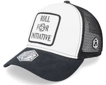 Roll For Initiative D20 Patch White/Black Trucker
