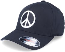 Peace Symbol Patch Black Flexfit - Iconic